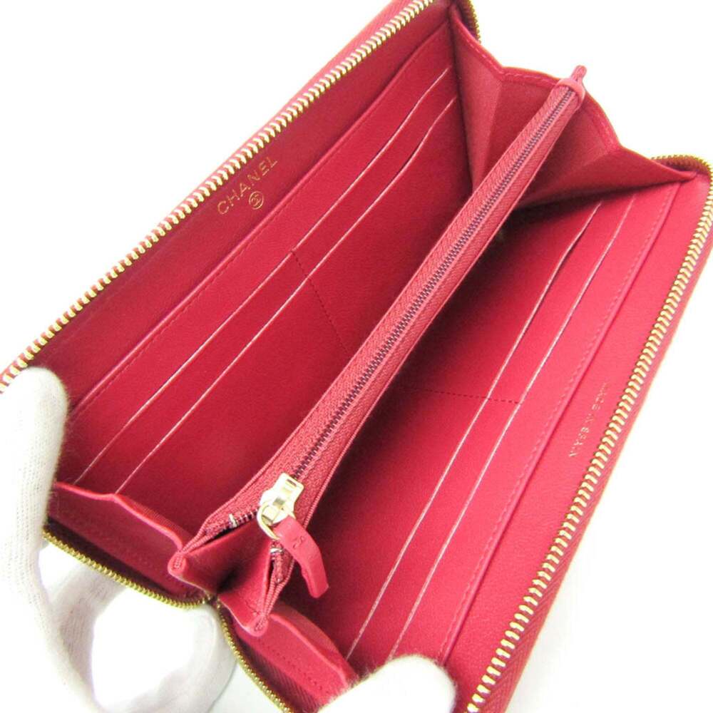 CHANEL Pink Lambskin Leather Wallet - Picture 4 of 14